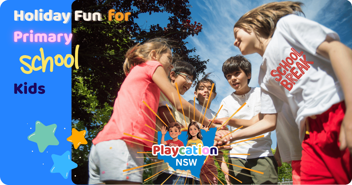 Group of kids with their hands in the middle having fun